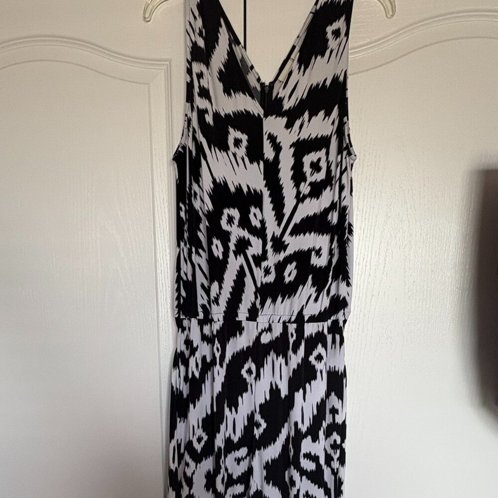 Chico's black and white IKAT jumpsuit - SZ 12 - Chico's SZ 2
